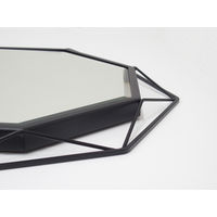 塩川光明堂 ウォールミラー GEM S BK 幅500×奥行30×高さ500mm B8177 1枚（直送品）