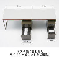 【軒先渡し】アスプルンド ES ワーキングデスクW1200 ブラック 幅1200×奥行600×高さ720mm 1台（直送品）