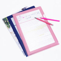 ビバリー 書けるクリアファイル フリー ネイビー CF-036A 1セット（10枚セット）（直送品）