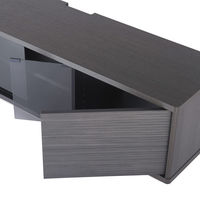 HAMILeX Badic（バディック）シリーズ リビングボード ブラック木目柄 幅980×奥行380×高さ398mm B-7321 1台（直送品）