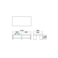 HAMILeX Grato（グラト） GT-9723用2連上置アンプスペーサー ブラウン 幅1164×奥行580×高さ492mm GT-9721 1台（直送品）