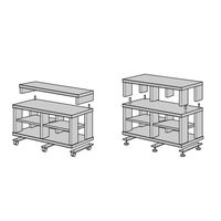 HAMILeX Grato（グラト）シリーズ オーディオラック テレビ台 ブラウン 幅1724×奥行440×高さ166mm GT-9723 1台（直送品）