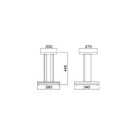 HAMILeX SBシリーズ 中型スピーカー用スタンド ブラック 幅280×奥行340×高さ599mm SB-521 1セット（2台）（直送品）