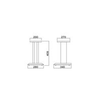 HAMILeX SBシリーズ 中型スピーカー用スタンド ブラウン木目柄 幅1100×奥行310×高さH1321.6mm SB-631 1セット（2台）（直送品）