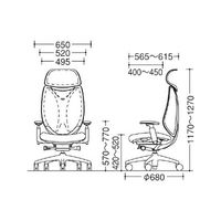 【無料引取付き】C855BR FSZ4|オカムラ サブリナ スタンダード 可動肘 エクストラハイバック ブラックボディ ダークブルー 1脚（直送品）