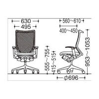 【無料引取付き】CP85AR FDH8|オカムラ エルゴノミックメッシュチェア バロン オフィスチェア 肘付 オレンジ 1脚（直送品）