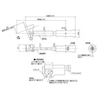 エスコ 10ー70N・m トルクレンチ(ツール交換式) EA723WL-1 1台（直送品）