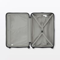 無印良品 バーを自由に調節できる ハードキャリーケース （105Ｌ） グレー タテ77×ヨコ52×マチ29cm 良品計画