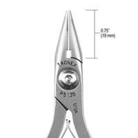 エスコ 124mm 精密プライヤー(ESD/半丸/バネ付) EA537T-13 1丁（直送品）