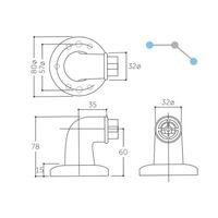 エスコ φ32x80x78mm メイクブラケット EA951EX-4 1セット(10個)（直送品）