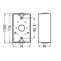 エスコ φ22mm 露出ボックス(VE管用/1方向)ベージュ EA940CS-175 1セット(10個)（直送品）