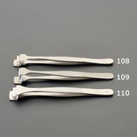 エスコ 125mm/500A WAFER用ピンセット(ステンレス製) EA595AK-110 1セット(3個)（直送品）