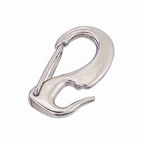 エスコ 48mm スナップフック(オープンタイプ/ステンレス製) EA638GK-21 1セット(10個)（直送品）