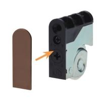 エスコ 15.8x48.2mm 木口キャップ(調整戸車用/ダーク) EA986RH-33 1セット(60個)（直送品）