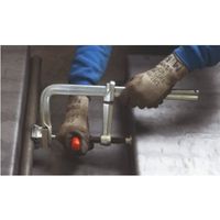 エスコ 0ー 300mm/120mm L型クランプ(グリップ付) EA526B-48 1個（直送品）