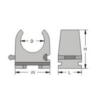 エスコ φ16mm パイプクリップ(50個) EA947FB-51 1セット(150個:50個×3袋)（直送品）