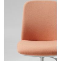 【設置込】オカムラ ライブス エントリーチェア ハイチェア 5本脚 肘なし ツイル 白×ベージュ 1脚（直送品）