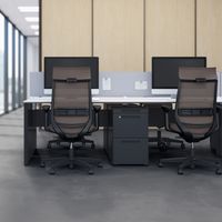 【組立設置込】コクヨ ミトラ2 布 アディショナルバック ランバー付 可動肘 黒脚 ナイロンキャスター ブラック×アッシュターコイズ １脚（直送品）