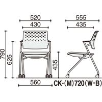 【組立設置込】コクヨ ピエガ キャスターチェア 背樹脂 肘付 ゴム単輪キャスター ブラック×カーマイン 1脚（直送品）