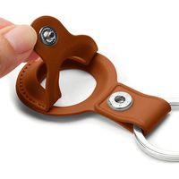PGA AirTag用 PUレザーキーリング ブラウン PG-ATPU03BR 1個（直送品）