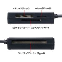 サンワサプライ USB3.1 Type-C マルチカードリーダー ADR-3TCML40BKN 1個（直送品）