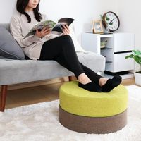 クラスアップ フロアクッション 直径50cm 円形 低反発 高反発 グリーン 385196 1個（直送品）