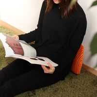 クラスアップ クッション ランバーサポート ウレタン メッシュ 低反発 オレンジ 387518 1個（直送品）