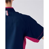 明石スクールユニフォームカンパニー ユニセックスVネックスクラブ ネイビー×ロゼ 5L UQM1537-593-5L 1枚　スクラブ（直送品）