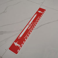 セーフラン安全用品 ソーシャルディスタンスステッカー (人型図柄) 赤 5枚セット J2385-R 1セット(5枚)（直送品）