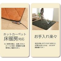 イケヒコ グランド ラグ 1850×3000mm グレー 1290970135801 1枚（直送品）