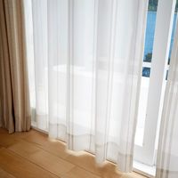 スミノエ コルネ セミオーダー レースカーテン コノピ 1200×2190mm ベージュ １セット(2枚入)（直送品）