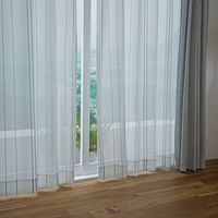 スミノエ コルネ セミオーダー レースカーテン コノピ 1400×2040mm ブルー １セット(2枚入)（直送品）