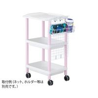 アズワン モバイルPCカート 532×445×950mm ピンク MPC180HP 1個 7-1435-05（直送品）