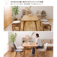 アクア モフア イブル CLOUD柄 くすみ系おしゃれなスクエア型チェアパッド 400×400mm ベージュ 36291F05 1枚（直送品）