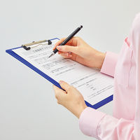 リヒトラブ 軽量クリップボード<抗菌> ネイビー A2990-11 1枚