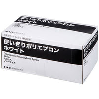 「現場のチカラ」　伊藤忠リーテイルリンク　使い切り袖なしポリエプロン　0.018mm厚　ホワイト　1箱（100枚入） オリジナル  オリジナル（わけあり品）
