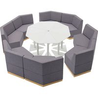 【軒先渡し】オリバー サイドテーブル 三角ベース 昇降 幅560×奥行660×高さ665~965mm ホワイト 1台（直送品）