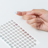 オキナ パリオシール カラーホログラム丸 直径9mm 銀 PS758 1袋（288片）