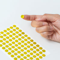 オキナ パリオシール カラーホログラム丸 直径9mm 黄 PS761 1袋（288片）