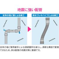 カクダイ GAONA 排水フレキパイプ 呼25 400 GA-KW058 1本