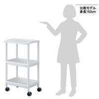 アズワン 【組立済み】モバイルPCカート 532×445×950mm 白 7-1435-04-86 1個（直送品）