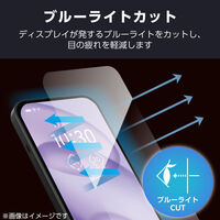 iPhone18 Pro ガラスフィルム 高透明 ブルーライトカット 耐衝撃 PM-A26CFLGCTBL エレコム 1個（直送品）