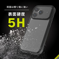 トリニティ iPhone 17 Pro 耐衝撃 ケース クリア×ブラック TR-IP25M3-GRUSL-CLBK 1個（直送品）