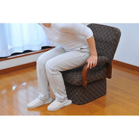 谷村実業 肘付き回転椅子2 TAN-102 1脚（直送品）