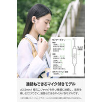 イヤホン 有線 マイク付き φ3.5mm 4極 カナル型 通話対応 高音質 ブラック EHP-F17CMBK-EC エレコム 1個（直送品）