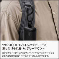 モバイルバッテリーマウント カラビナ 1/4インチネジ NESTOUT ブラック OD-NESTAC01BK エレコム 1個（直送品）