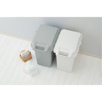 リス ゴミ箱 ワンハンドパッキンペール 70L パッキン付 グレー 557326 1個（直送品）