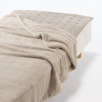 無印良品 再生ポリエステル　あたたかファイバー厚手敷パッド ＳＤ １２０×２００ｃｍ ライトベージュ  良品計画