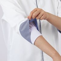 住商モンブラン 調理コート 7分袖 白/ブラウンチェック 2-687 LL 1枚（直送品）