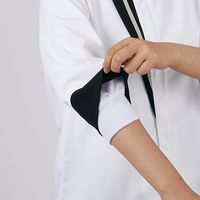 住商モンブラン コックコート 兼用7分袖 黒/グレー 6-1140 S 1枚（直送品）